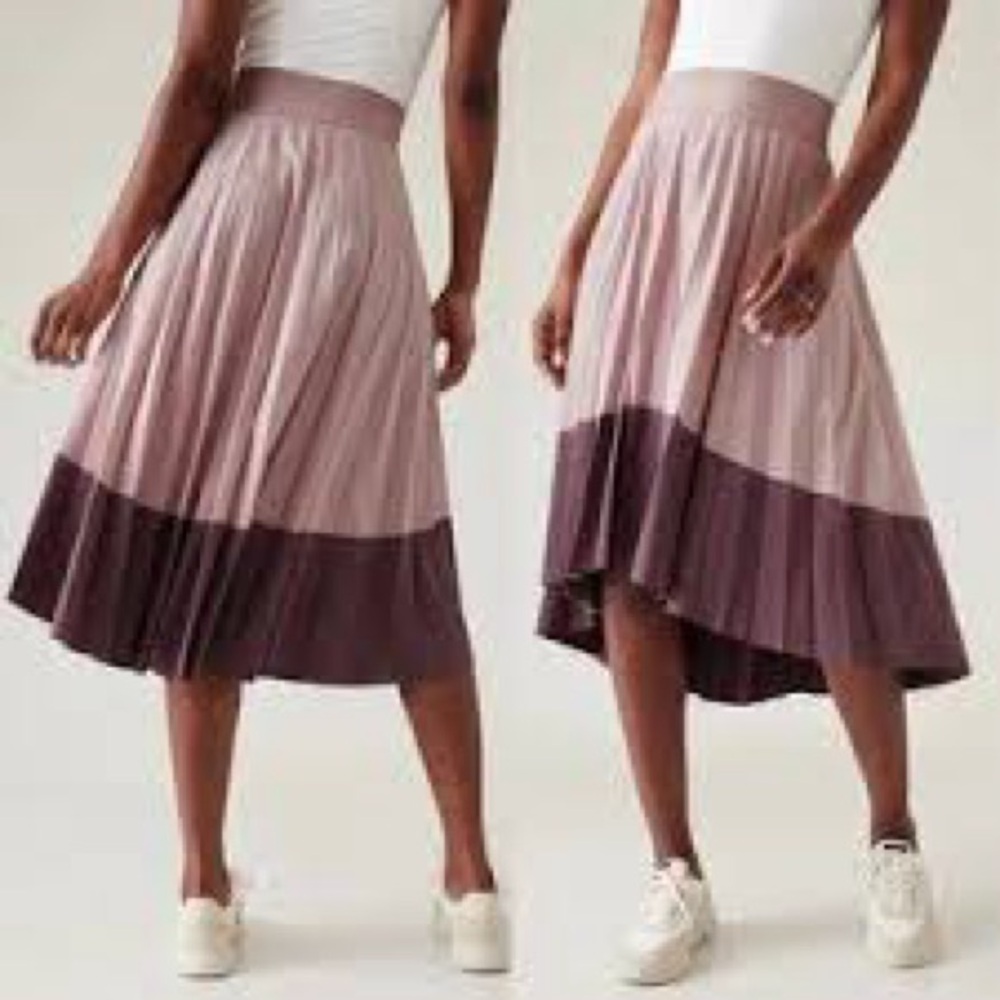 ATHLETA Swing Forward Pleated Skirt | Smoked Mauve